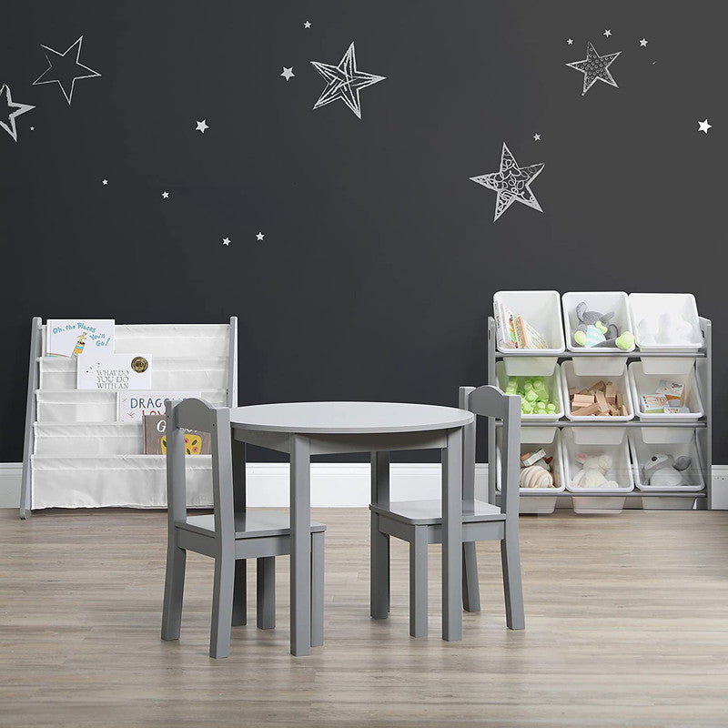 Children's Toy Organiser Shelf with 9 Storage Boxes, Grey/White