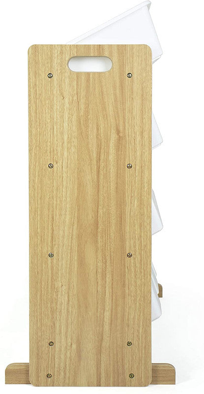 Children's Toy Organiser Shelf with 12 Storage Boxes, Natural/White