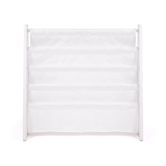 Children's Bookcase Storage Rack with 4 Tiers, White/White