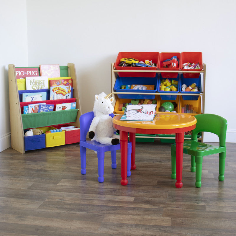 Children's Bookcase Storage Rack with 4 Tiers, Primary